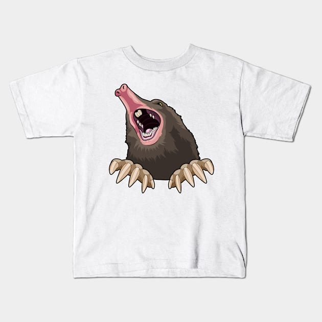 Angry Mole Kids T-Shirt by Markus Schnabel